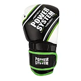 Боксерские перчатки PowerSystem PS 5006 Contender Black/Green Line 10 унций