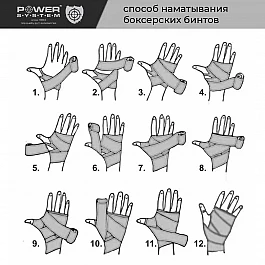 Бинты для бокса Power System PS-3404 Red (4 м)