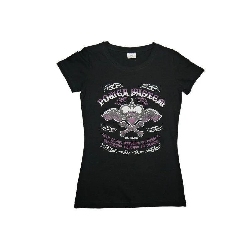 Футболка для фитнеса и бодибилдинга женская Power System Heart Breaker PS-8005 Black S