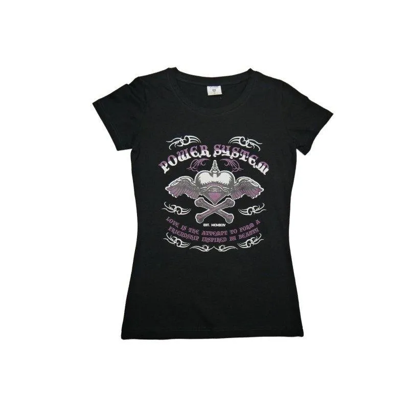 Футболка для фитнеса и бодибилдинга женская Power System Heart Breaker PS-8005 Black L