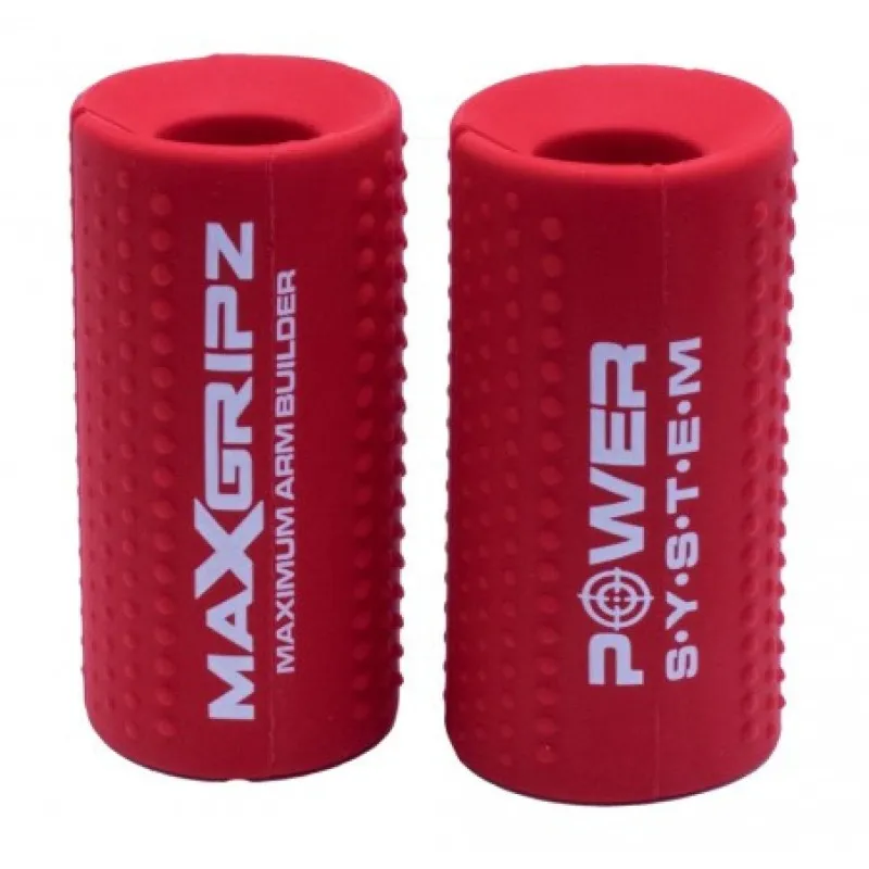 Расширители грифа Power System Max Gripz PS-4057 XL 12*5 см Red (расширитель хвата) 2 шт.