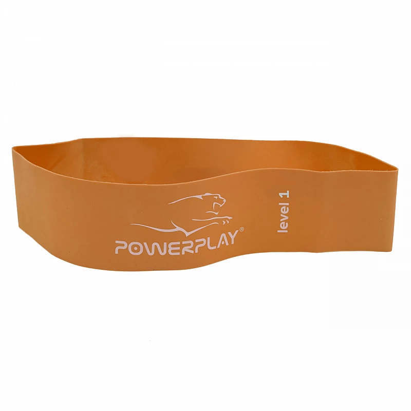 Фитнес-резинка PowerPlay 4140 Level 1 (600*60*0.6 мм, 5 кг) Оранжевая
