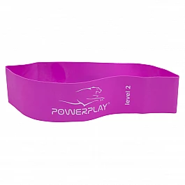 Фитнес-резинка PowerPlay 4140 Level 2 (600*60*0.8мм, 10 кг) Фиолетовая