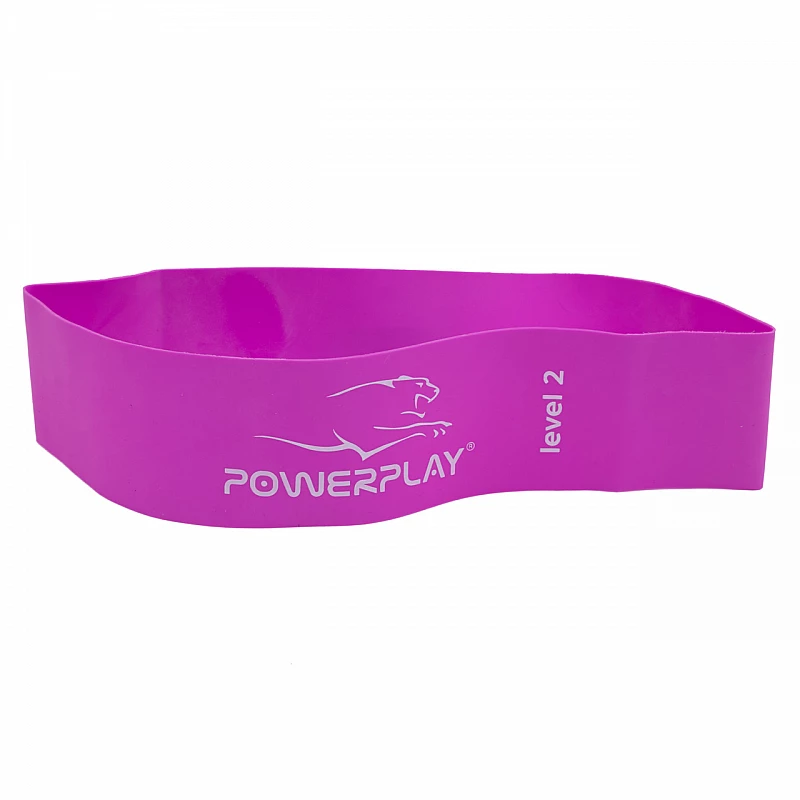 Фитнес-резинка PowerPlay 4140 Level 2 (600*60*0.8мм, 10 кг) Фиолетовая