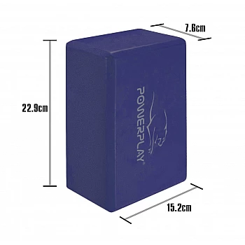 Блок для йоги PowerPlay 4006 Yoga Brick Темно-синий