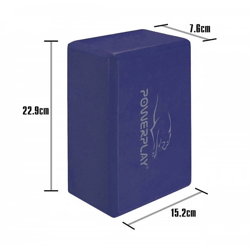 Блок для йоги PowerPlay 4006 Yoga Brick Темно-синий