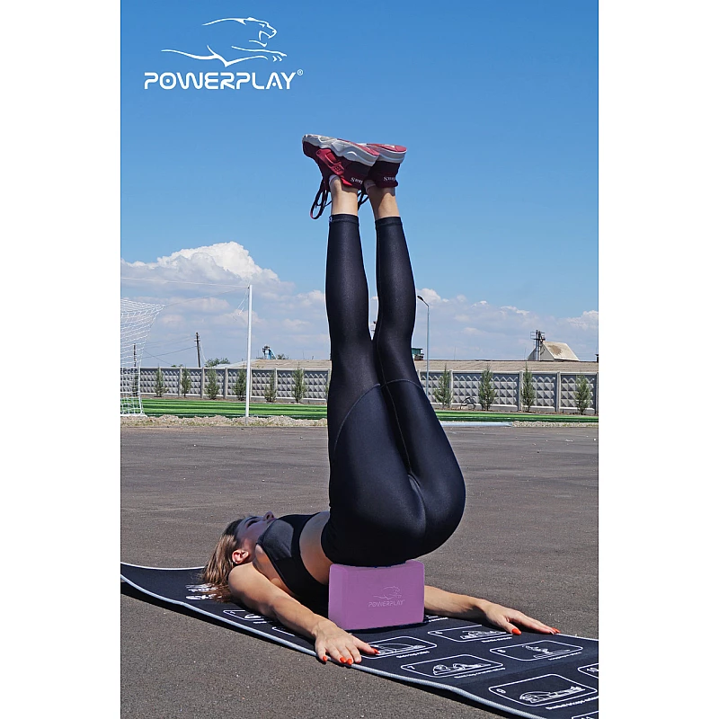 Блок для йоги PowerPlay 4006 Yoga Brick Фиолетовый