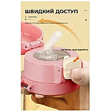 Бутылка для воды CASNO 690 мл KXN-1219 Розовая (Свинка) с соломинкой