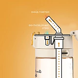 Бутылка для воды CASNO 690 мл KXN-1219 Розовая (Свинка) с соломинкой