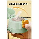Бутылка для воды CASNO 690 мл KXN-1219 Зеленая (Зебра) с соломинкой