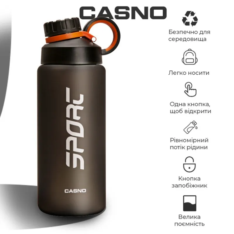 Бутылка для воды CASNO 500 мл KXN 1234 Серая