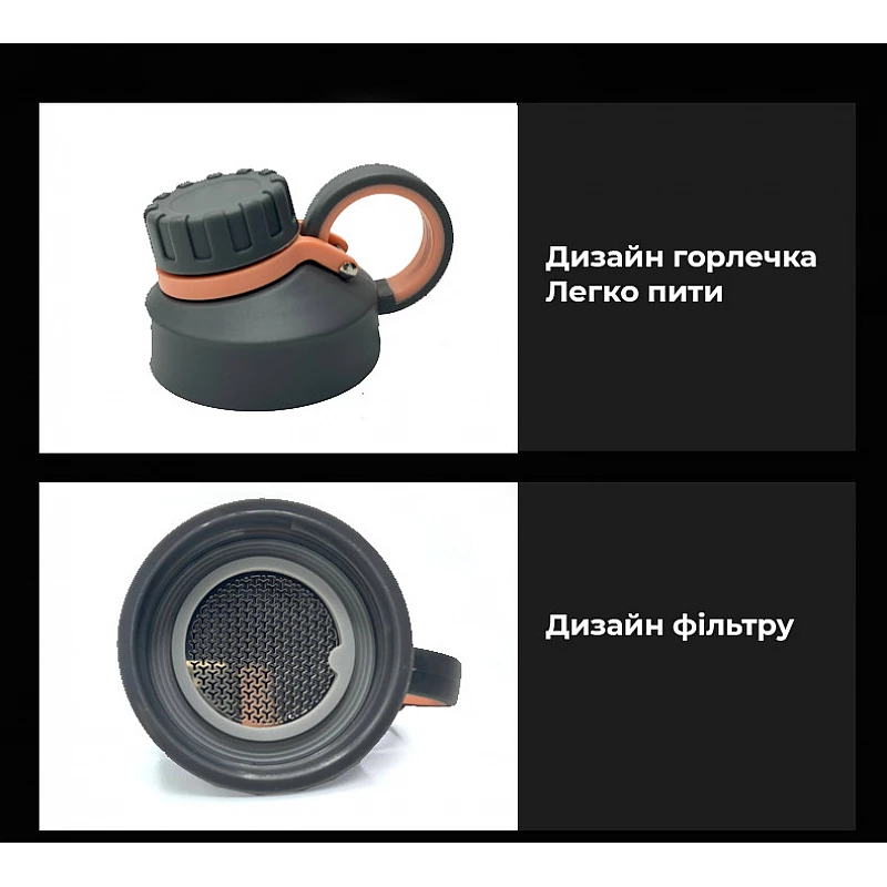 Бутылка для воды CASNO 1000 мл KXN-1243 Серая