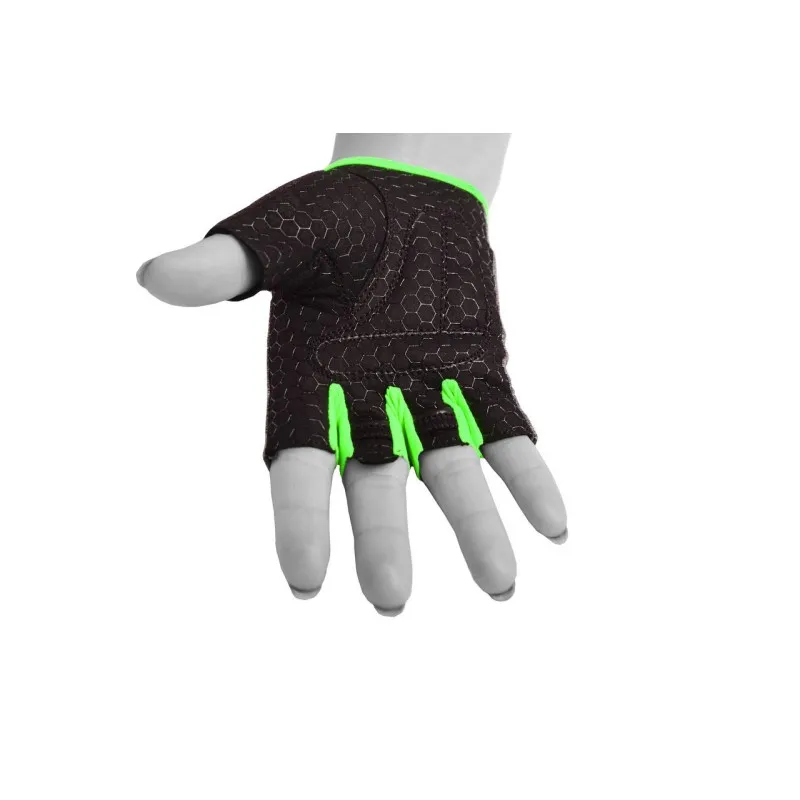 Перчатки для фитнеса PowerPlay 2935 женские Серо-Зеленые XS