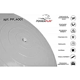 М'яч для фітнесу PowerPlay 4001 65см Сірий + насос