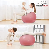 М'яч для фітнесу PowerPlay 4001 65см Рожевий + насос
