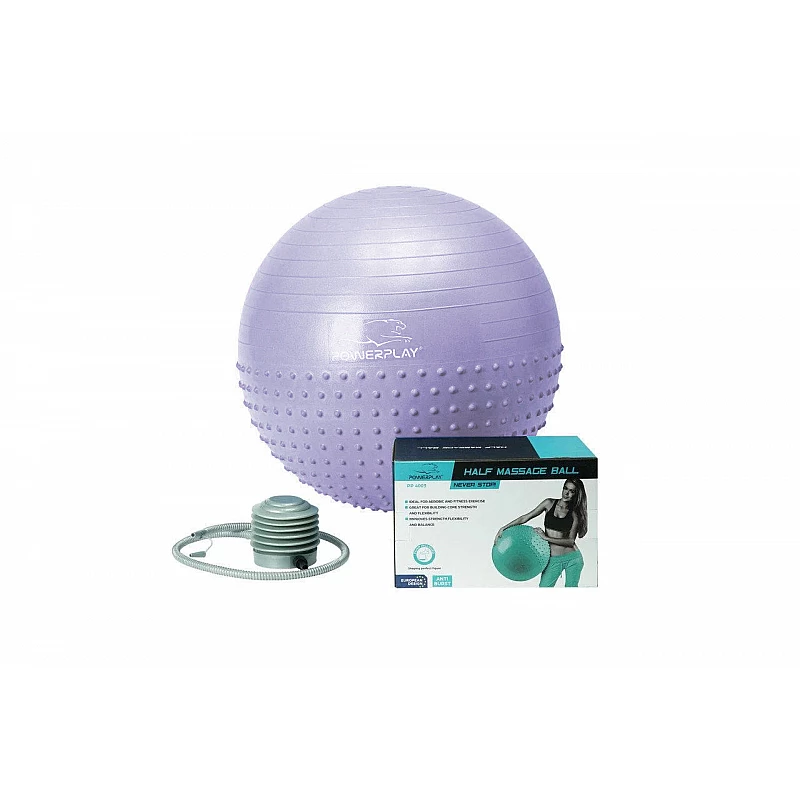 Мяч для фитнеса PowerPlay 4003 75см Sky Blue + насос