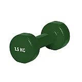 Гантель PowerPlay 4125 виниловая 1.5 кг Зеленая