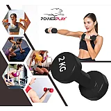 Гантель PowerPlay 4125 виниловая 2 кг Черная
