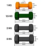Гантель PowerPlay 4125 виниловая 2 кг Черная