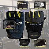 Рукавички для фітнесу PowerPlay 9058 Energy M чорно-жовті