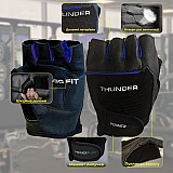 Рукавички для фітнесу PowerPlay 9058 Thunder M чорно-сині