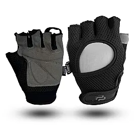 Рукавички для фітнесу PowerPlay 9100 чорно-сірі S