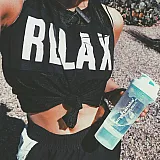 Шейкер спортивний Smartshake Slim 500ml Neon Blue