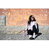 Шейкер спортивний Smartshake Slim 500ml Cotton Pink (Light Lavender)