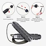 Скакалка швидкісна з протиковзкими ручками 4yourhealth Premium Skip Rope 3m на підшипниках з обтяжувачами 0156