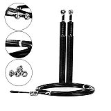 Скакалка швидкісна 4yourhealth Jump Rope Premium 3м металева на підшипниках 0217 Чорна