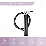 Скакалка швидкісна 4yourhealth Jump Rope Premium 3м металева на підшипниках 0217 Чорна