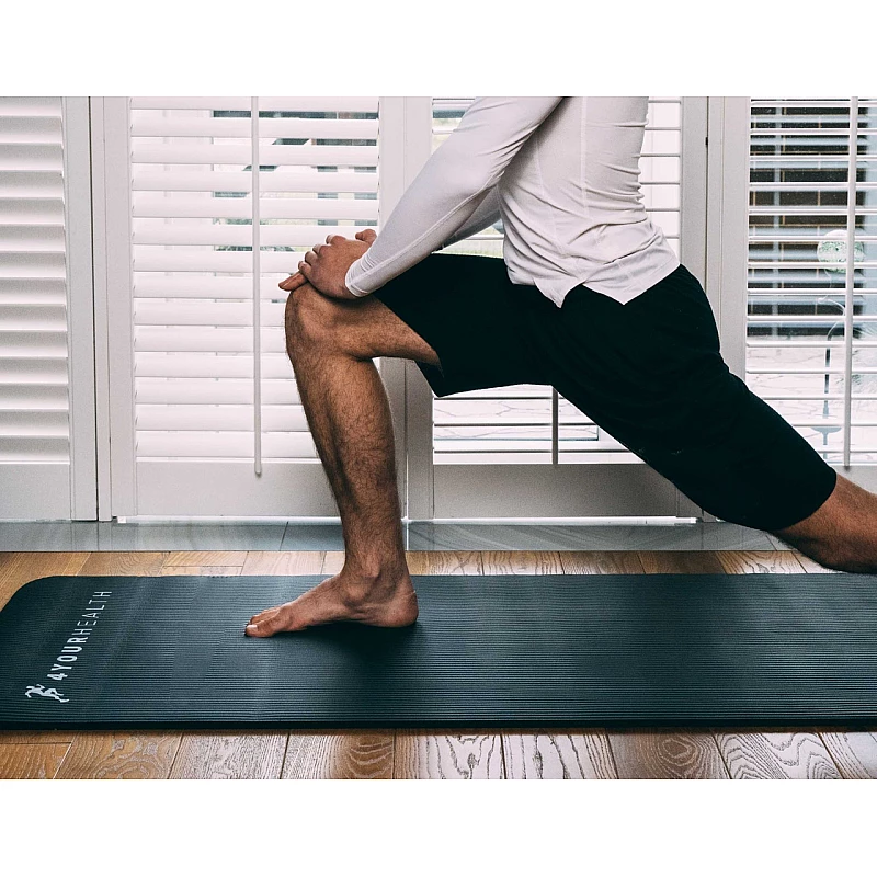 Килимок для йоги та фітнесу + чохол 4yourhealth Fitness Yoga Mat 0132 (180*61*1см) Чорний