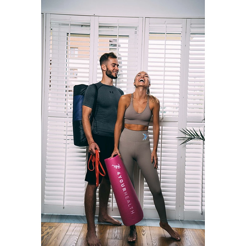 Килимок для йоги та фітнесу + чохол 4yourhealth Fitness Yoga Mat 0125 (180*61*1см) Рожевий