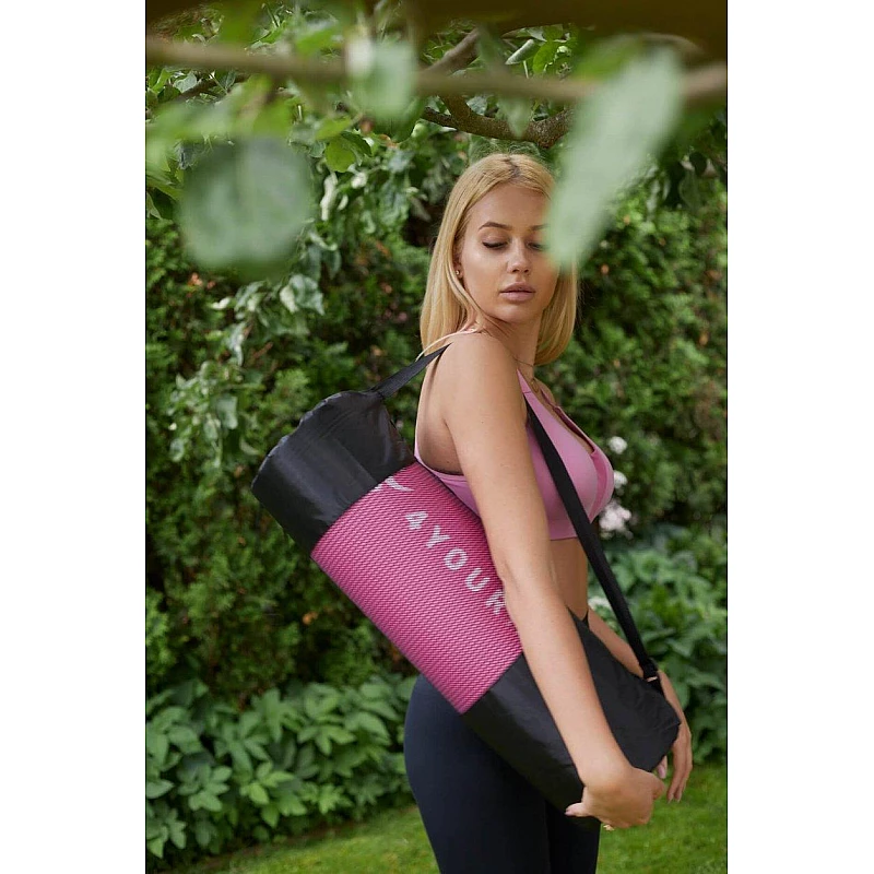 Килимок для йоги та фітнесу + чохол 4yourhealth Fitness Yoga Mat 0125 (180*61*1см) Рожевий