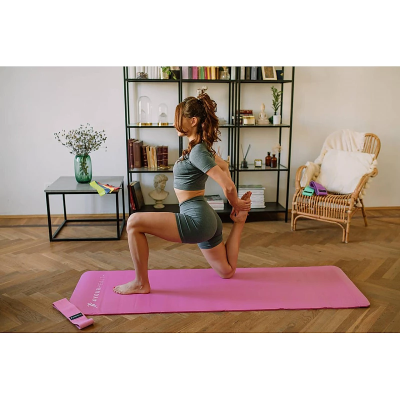 Килимок для йоги та фітнесу + чохол 4yourhealth Fitness Yoga Mat 0125 (180*61*1см) Рожевий