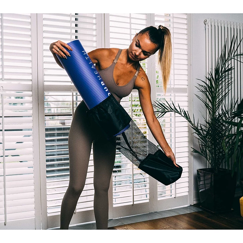 Килимок для йоги та фітнесу + чохол 4yourhealth Fitness Yoga Mat 0101 (180*61*1см) Синій