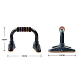 Опори для віджимання від підлоги 4yourhealth 1054 Push-Up Bars Premium Stell Black