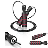 Скакалка швидкісна з протиковзкими ручками 4yourhealth 2.5m. Premium Jump Rope 2471 Чорно-червона