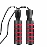 Скакалка швидкісна з протиковзкими ручками 4yourhealth 2.5m. Premium Jump Rope 2471 Чорно-червона