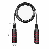 Скакалка швидкісна з протиковзкими ручками 4yourhealth 2.5m. Premium Jump Rope 2471 Чорно-червона