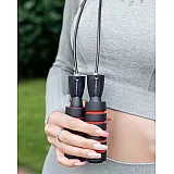 Скакалка швидкісна з протиковзкими ручками 4yourhealth 2.5m. Premium Jump Rope 2471 Чорно-червона