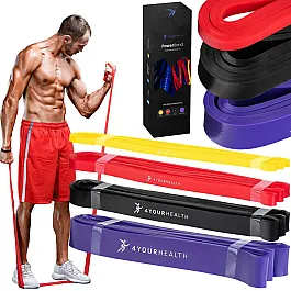 Набір резинок для тренувань 4yourhealth Power Band 4шт. 0019 (від 2 до 39кг. - разом до 90кг)