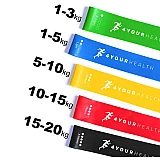 Фітнес резинки набір із 5шт. 4yourhealth Mani Band Fitness 0354 (від 1 до 20кг. разом 53кг)