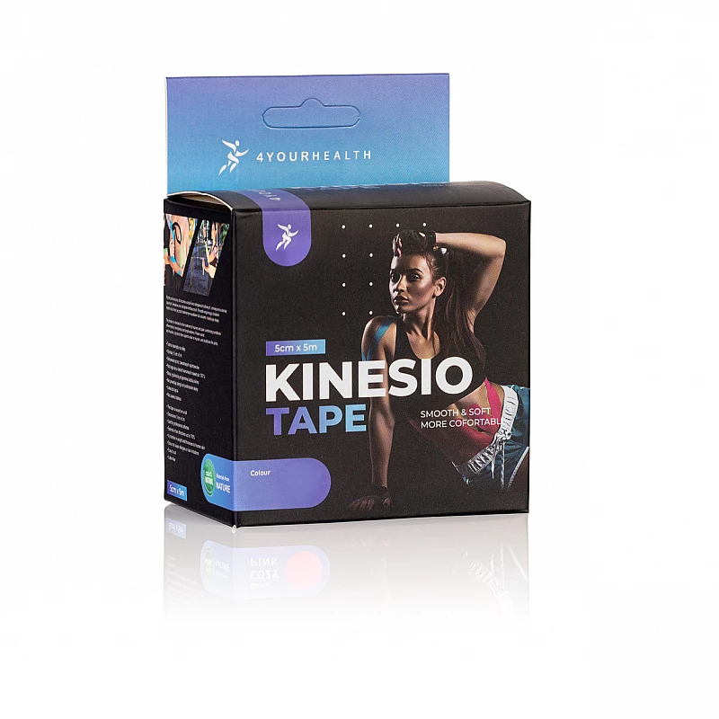 Кінезіологічний тейп 4yourhealth Kinesio Tape 5cm*5m Рожевий