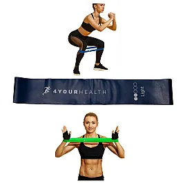 Фітнес резика 4yourhealth Mini Band Level 2 (3-5кг.) синя