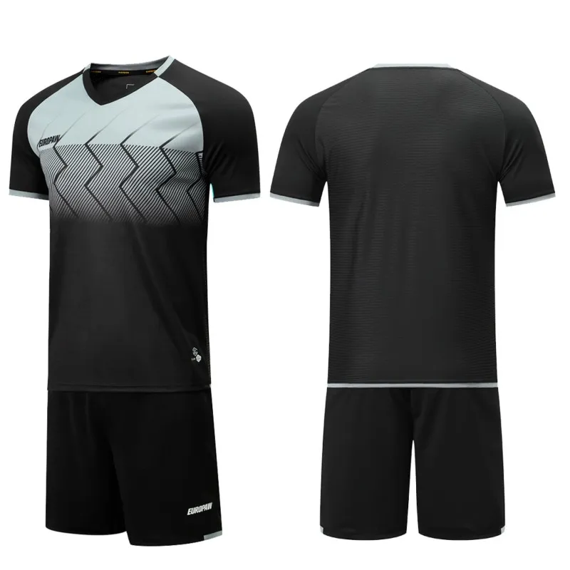 Футбольная форма Europaw 029 SLAVA черный-серый [XS]