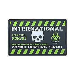 Шеврон/патч KOMBAT UK Zombie Hunting Permit