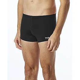 Чоловічі купальні плавки-боксери TYR Solid Square Leg, Black, 30, Black