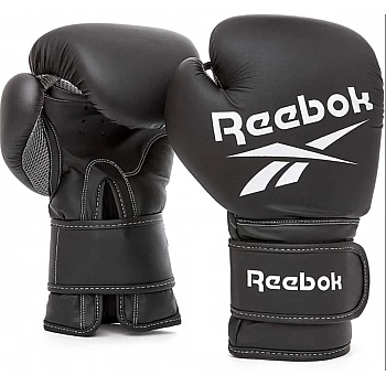 Боксерські рукавички Reebok Boxing Gloves чорний, білий Чол 10 унцій