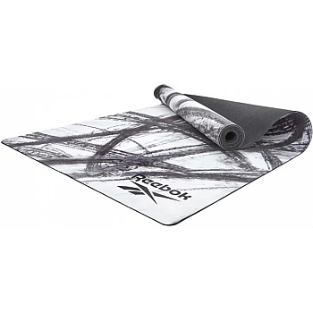 Килимок для йоги Reebok Natural Rubber Yoga Mat білий, сірий, мрамор Уні 183 х 61 х 0,32 см